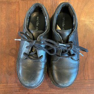 Black Leather Little Boys Lace up Stride Rite shoes Size 12